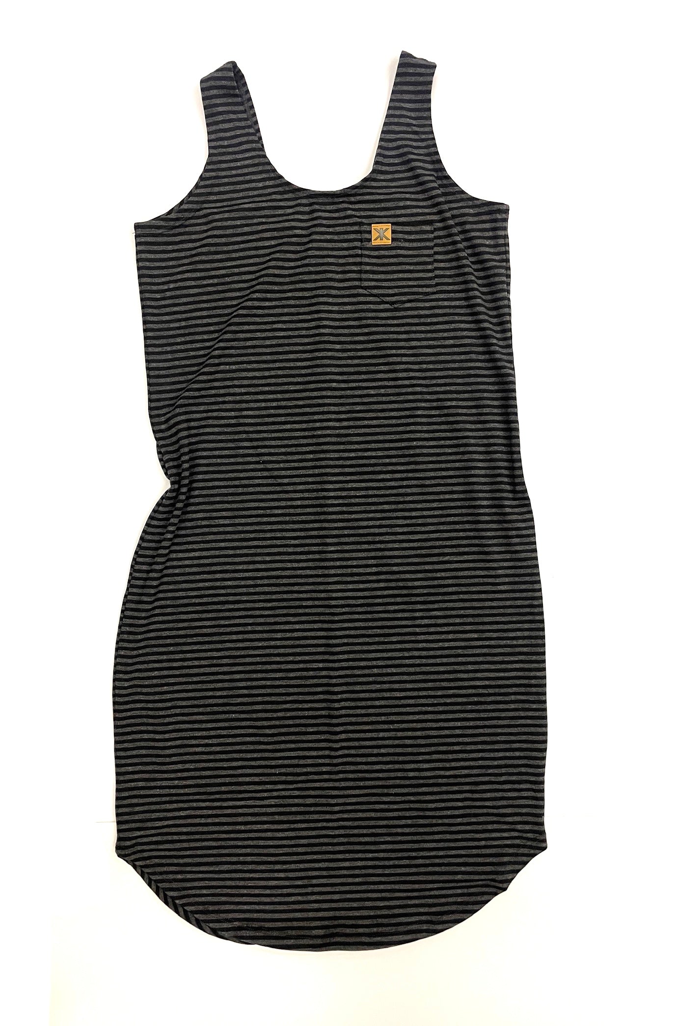 Coal Stripe Bamboo Tank Dress