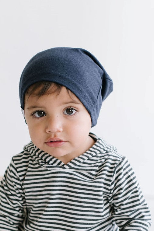 Midnight Navy Bamboo Slouchy Hat